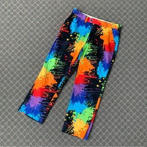 Loudmouth Golf Pants-Colorful Paint Ball Rainbow Splattered